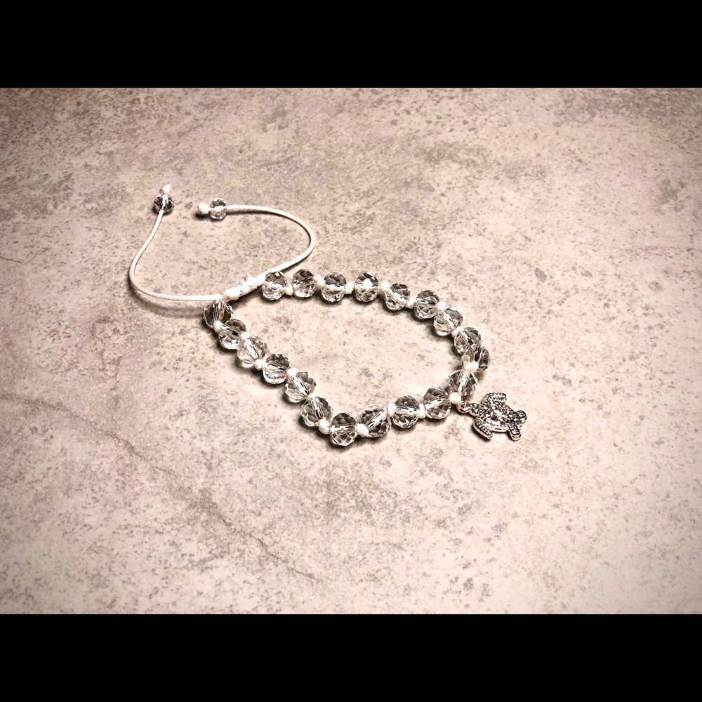 A crystal turtle bracelet
